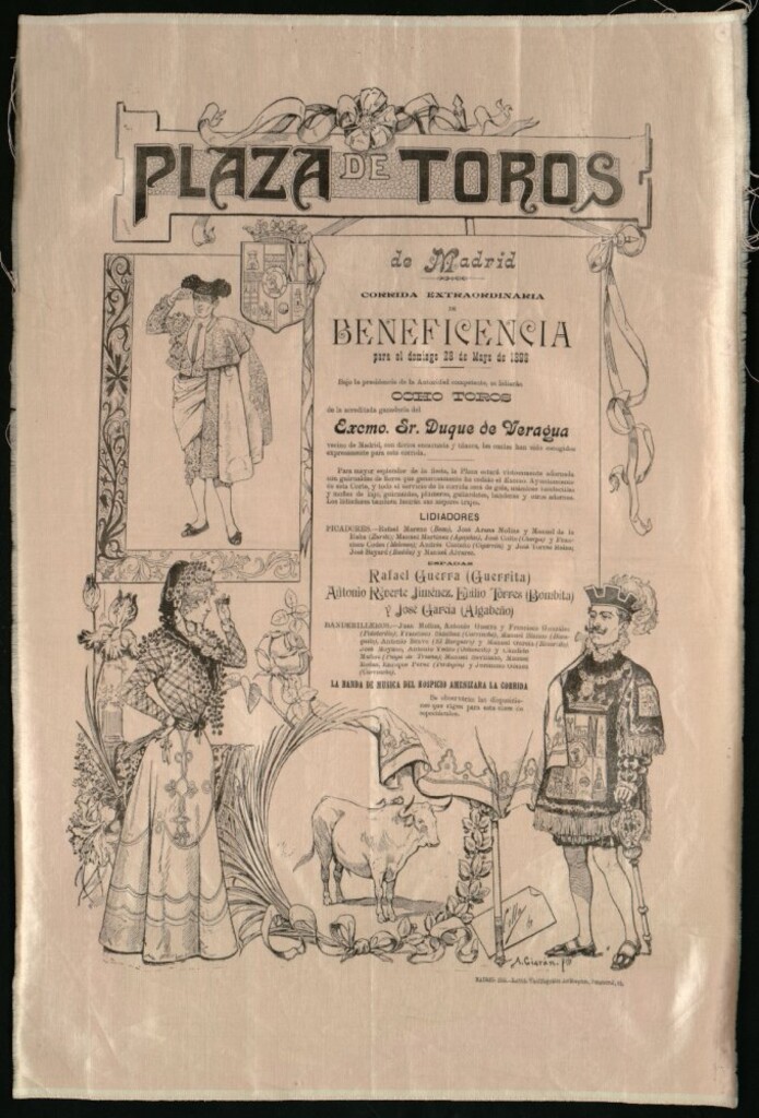 Miniatura de Corrida de Beneficencia celebrada el día 28 de mayo de 1899
