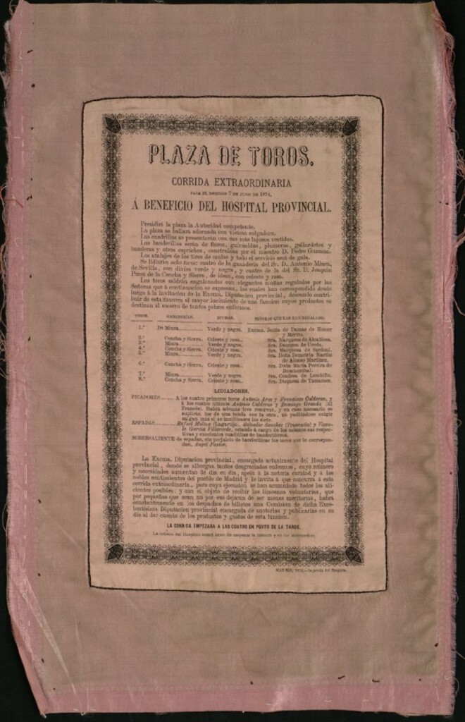 Miniatura de Corrida de toros celebrada el día 7 de junio de 1874