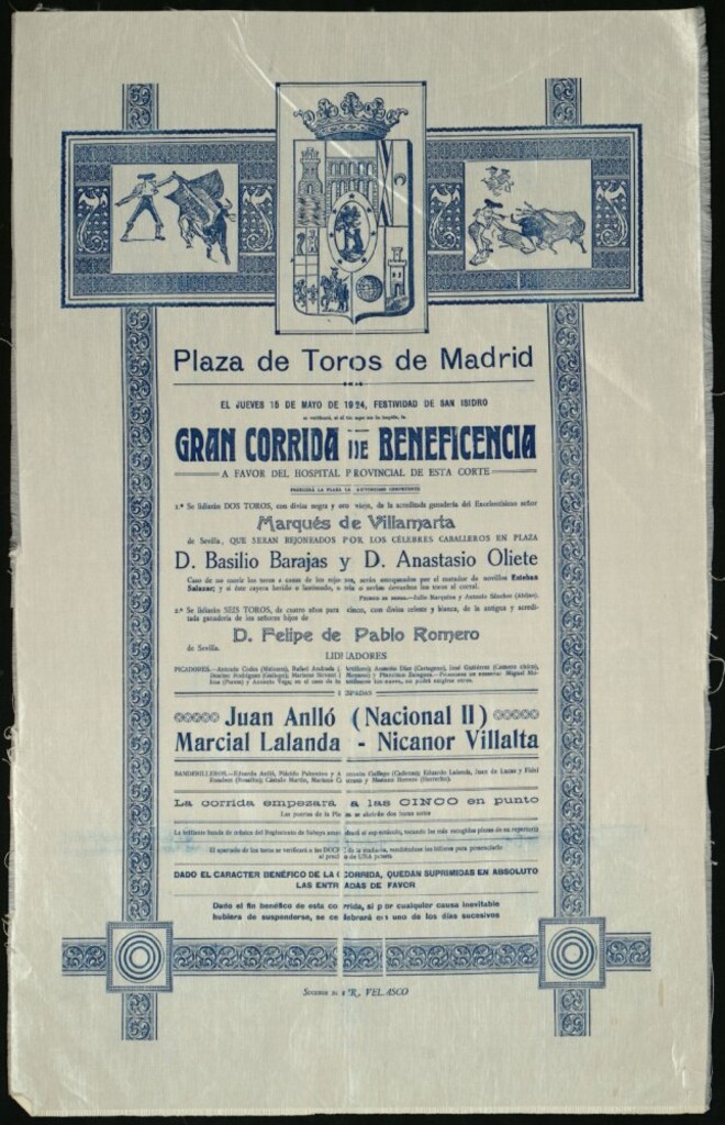 Miniatura de Corrida de toros celebrada el día 15 de mayo de 1924