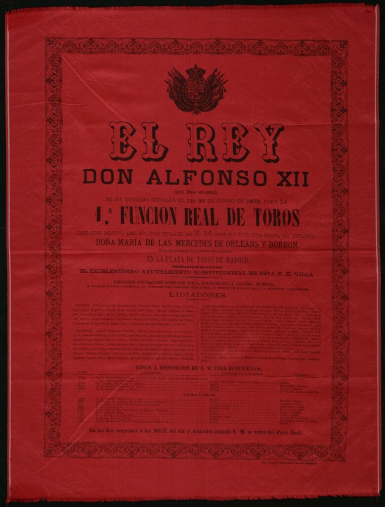 Miniatura de Corrida de toros celebrada el día 25 de enero de 1878