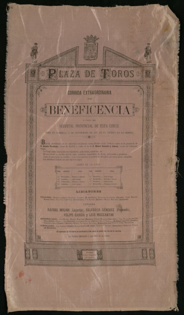 Miniatura de Corrida de toros celebrada el día 18 de septiembre de 1887