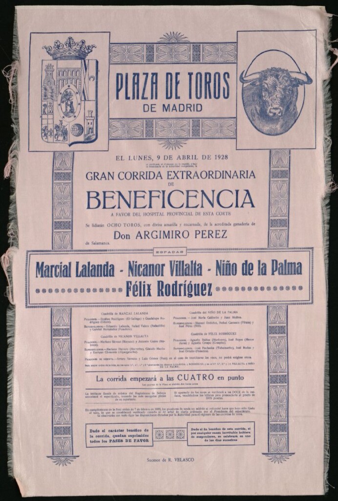 Miniatura de Corrida de toros celebrada el día 9 de abril de 1928