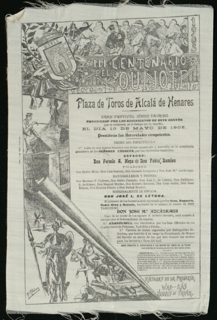 Miniatura de Corrida hípico-taurina celebrada en Alcalá de Henares el día 10 de mayo de 1905