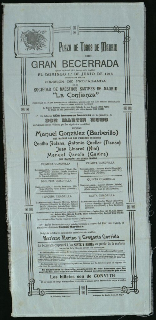 Miniatura de Corrida de becerros celebrada el día 1 de junio de 1913