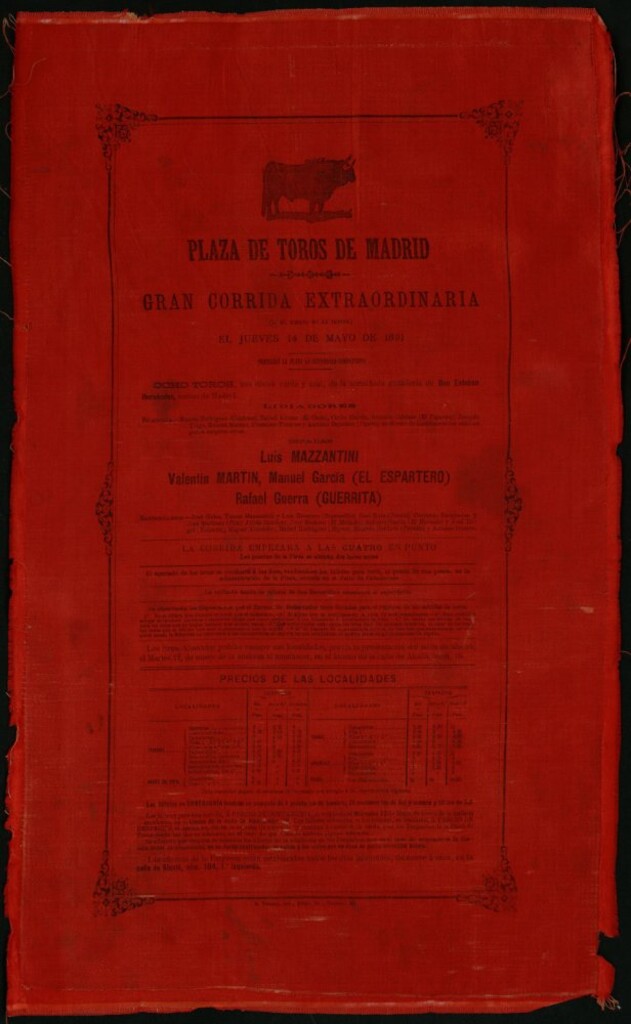 Miniatura de Corrida de toros celebrada el día 14 de mayo de 1891