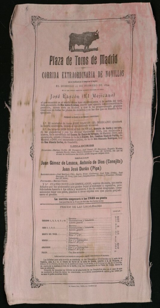 Miniatura de Corrida de toros celebrada el día 11 de febrero de 1894
