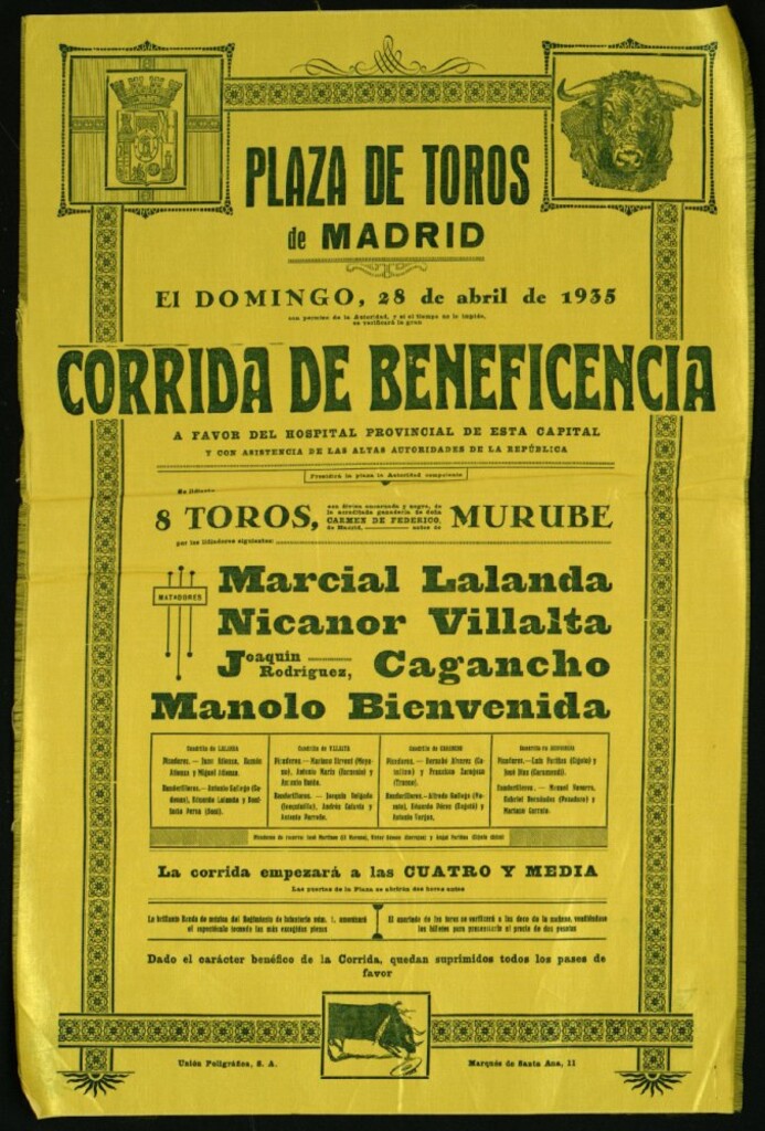Miniatura de Corrida de toros celebrada el día 28 de abril de 1935