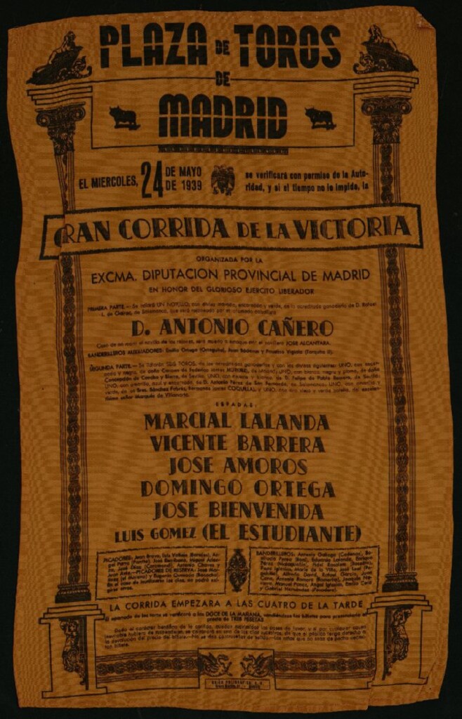 Miniatura de Corrida de toros celebrada el día 24 de mayo de 1939