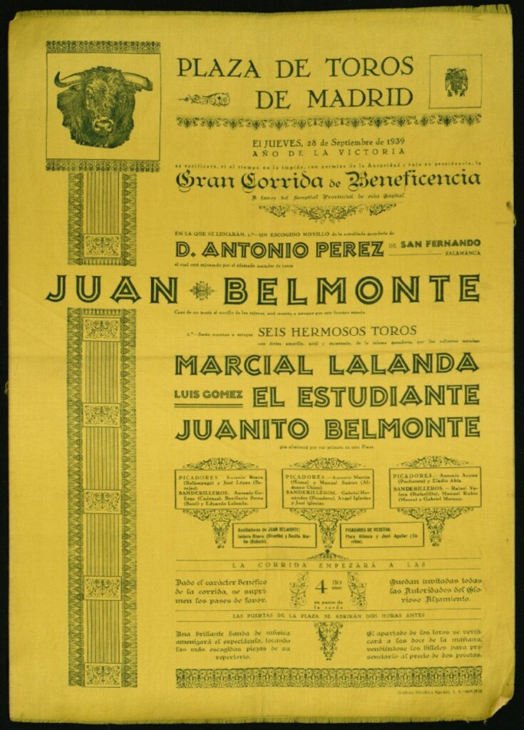 Miniatura de Corrida de toros celebrada el día 28 de septiembre de 1939