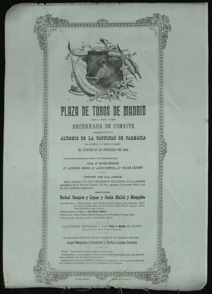 Miniatura de Corrida de becerros celebrada el día 13 de febrero de 1896
