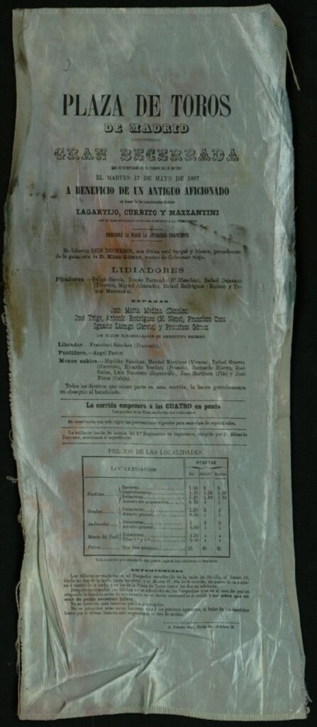 Miniatura de Corrida de becerros celebrada el día 17 de mayo de 1887
