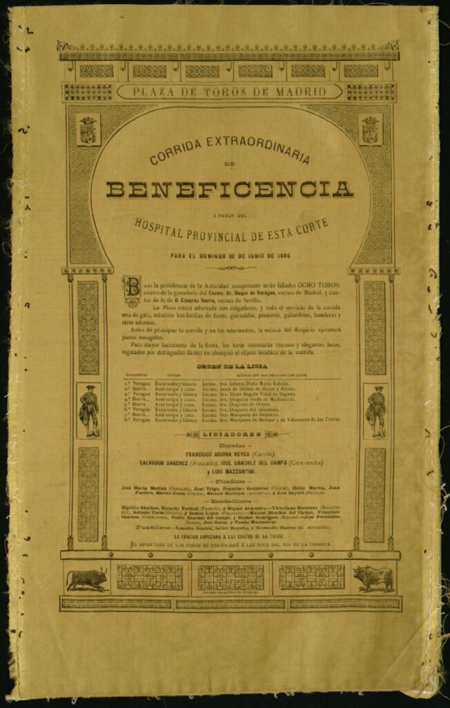 Miniatura de Corrida de toros celebrada el día 20 de junio de 1886