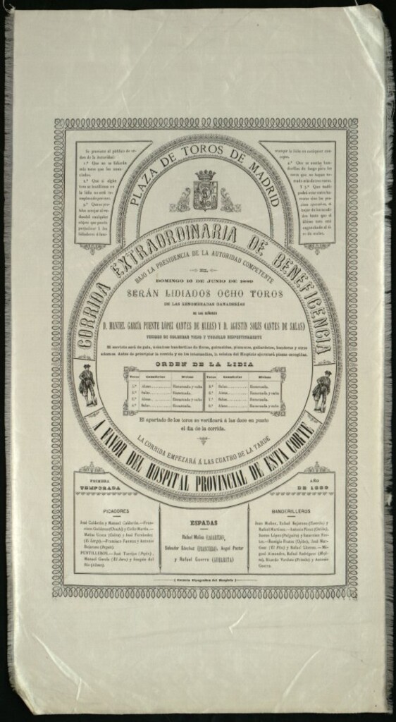 Miniatura de Corrida de toros celebrada el día 16 de junio de 1889