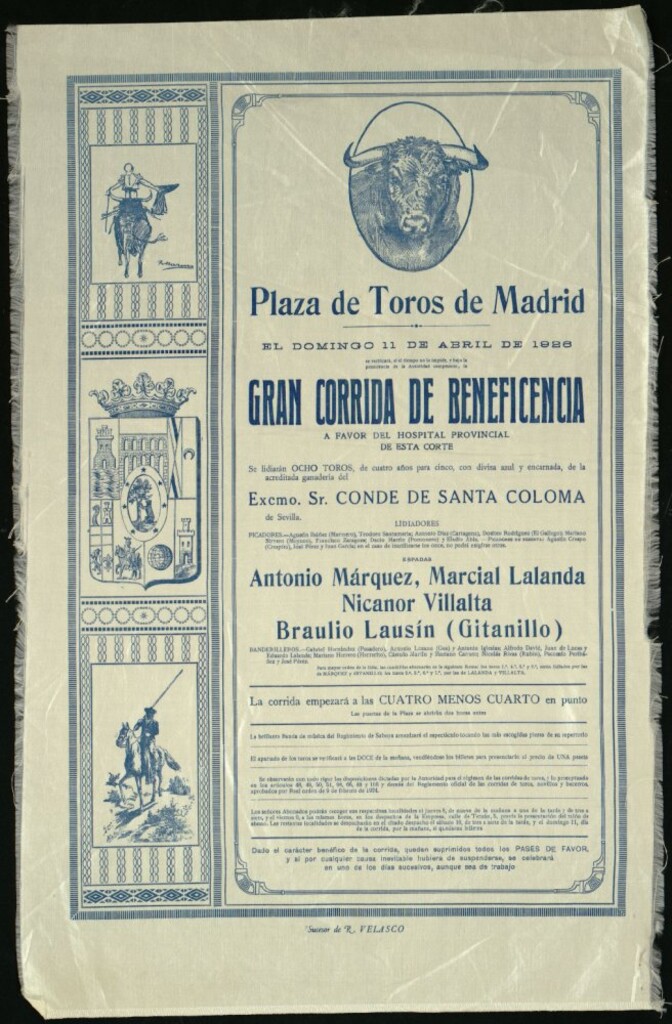 Miniatura de Corrida de toros celebrada el día 12 de abril de 1926