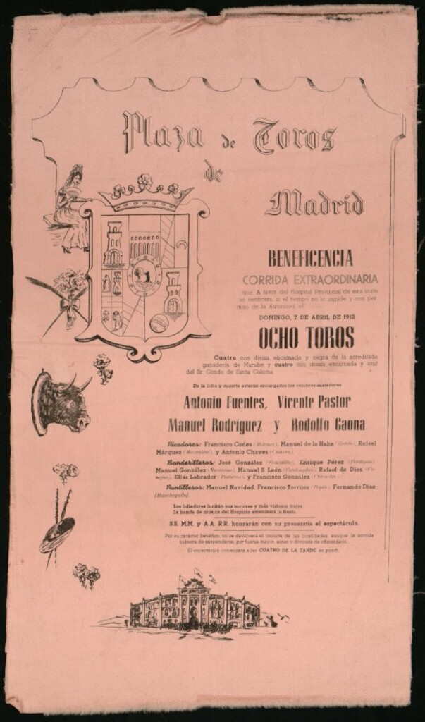 Miniatura de Corrida de toros celebrada el día 7 de abril de 1912