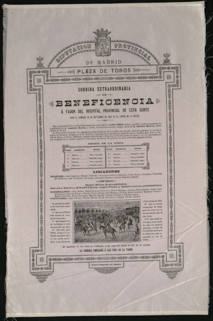 Miniatura de Corrida de toros celebrada el día 29 de septiembre de 1889