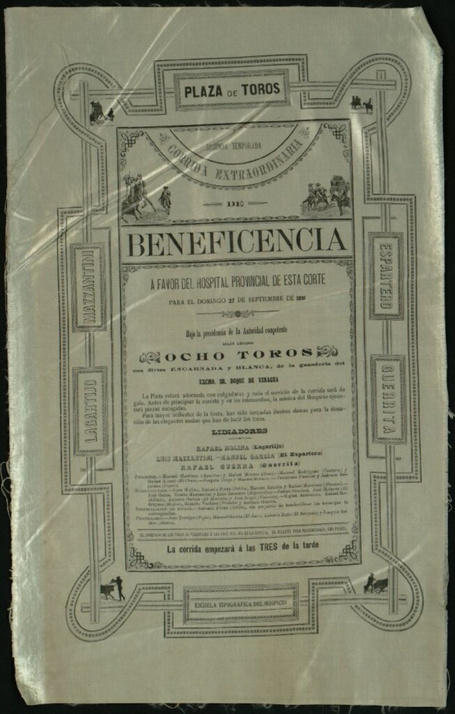 Miniatura de Corrida de toros celebrada el día 27 de septiembre de 1891