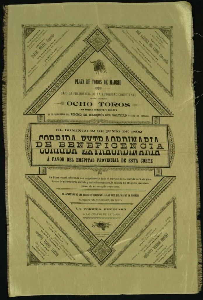 Miniatura de Corrida de toros celebrada el día 12 de junio de 1892