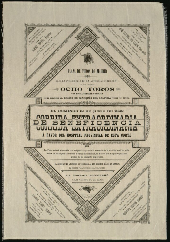 Miniatura de Corrida de toros celebrada el día 12 de junio de 1892