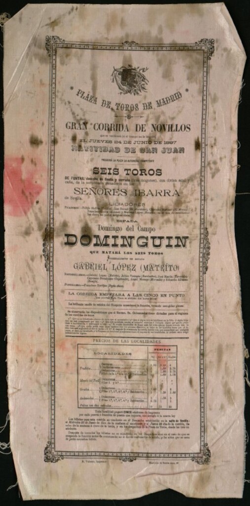 Miniatura de Corrida de novillos celebrada el día 24 de junio de 1897