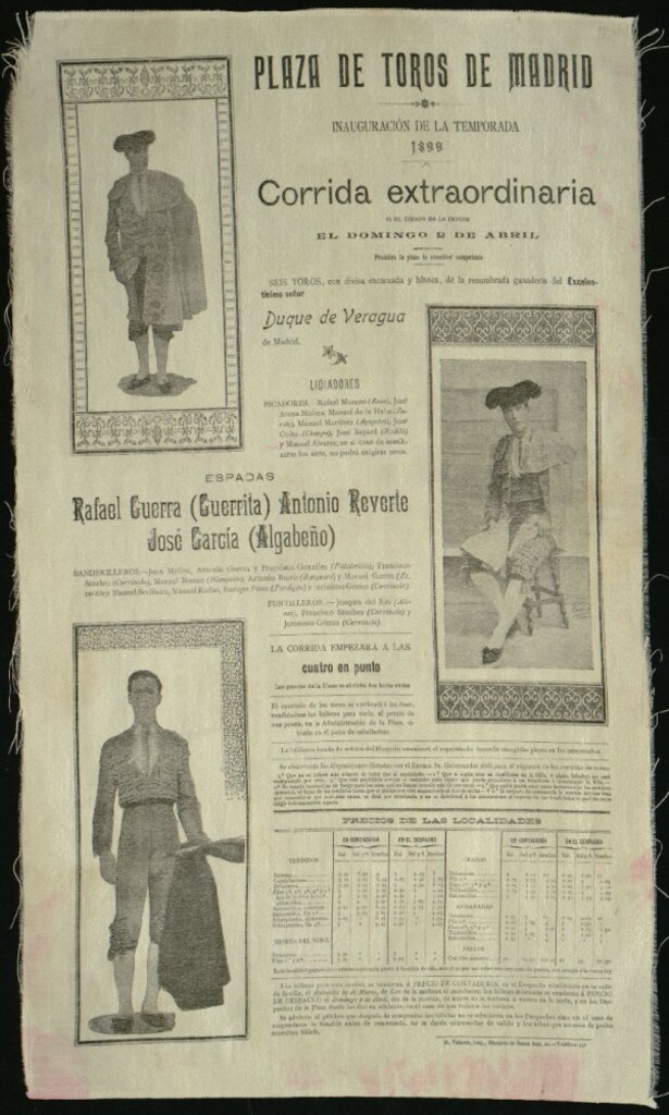 Miniatura de Corrida de toros celebrada el día 2 de abril de 1899