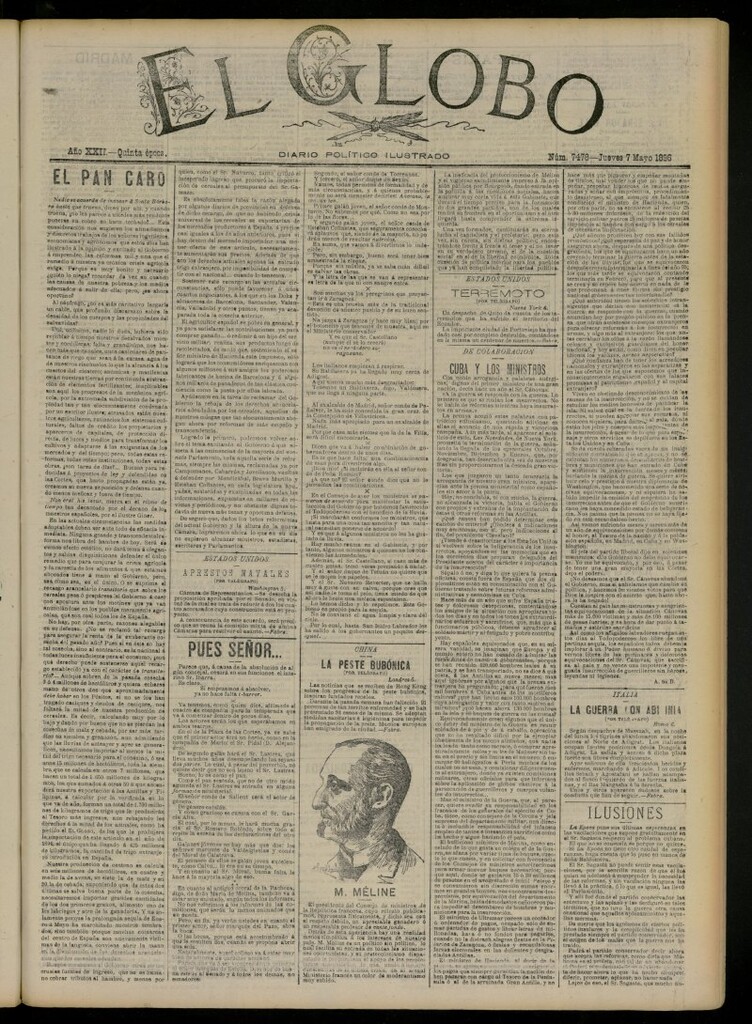 Miniatura de El Globo : diario ilustrado del 7 de mayo de 1896, nº 7478
