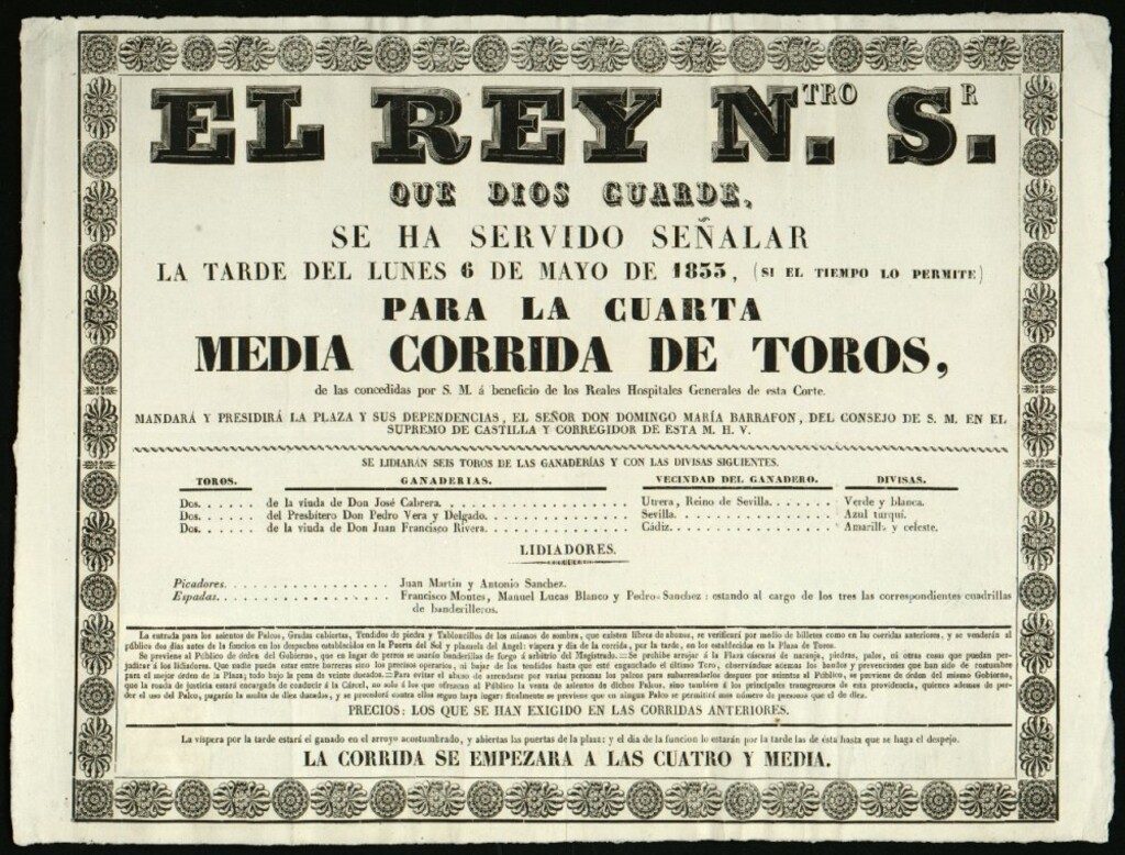 Miniatura de Corrida de toros celebrada el día 6 de mayo de 1833
