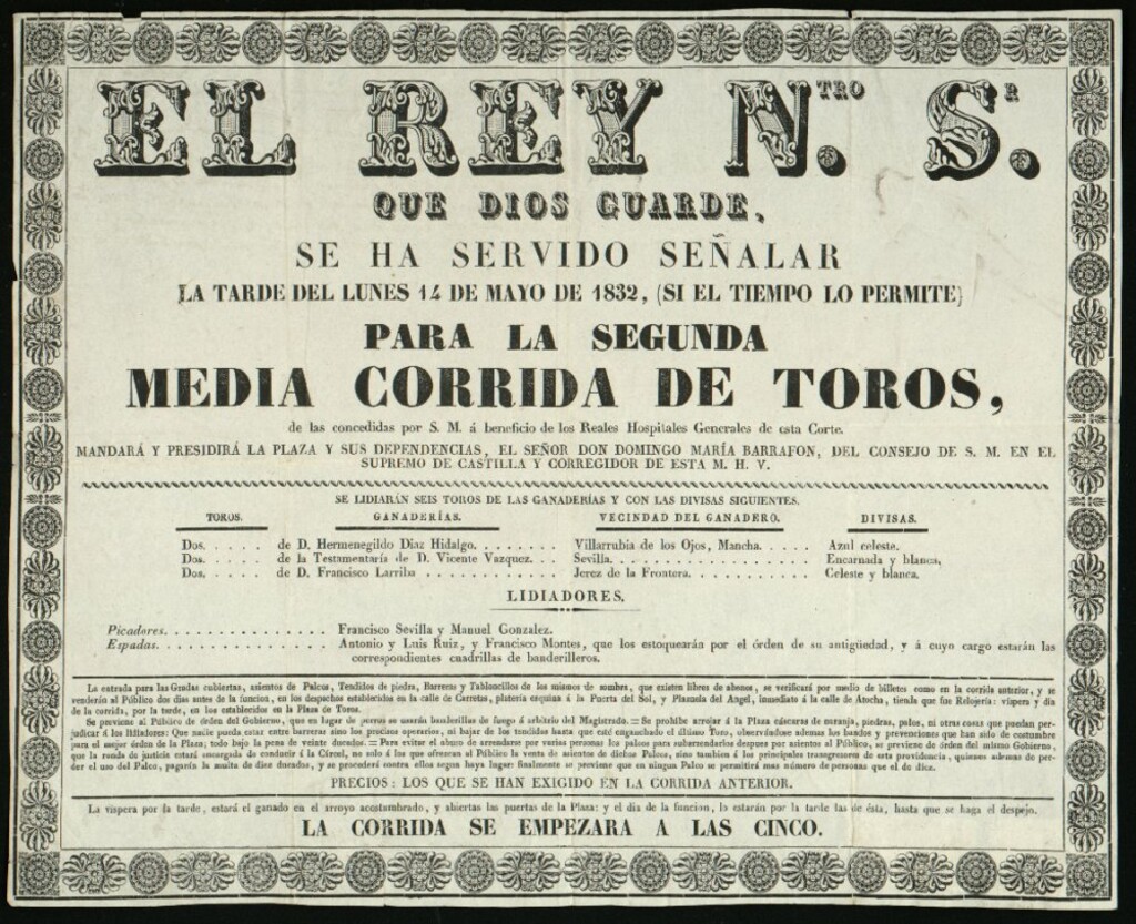 Miniatura de Media corrida de toros celebrada el día 14 de mayo de 1832