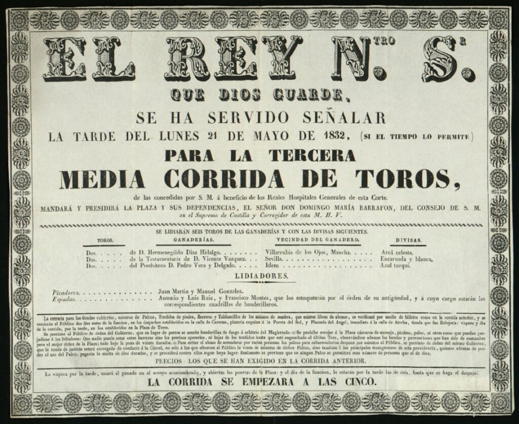 Miniatura de Corrida de toros celebrada el día 21 de mayo de 1832