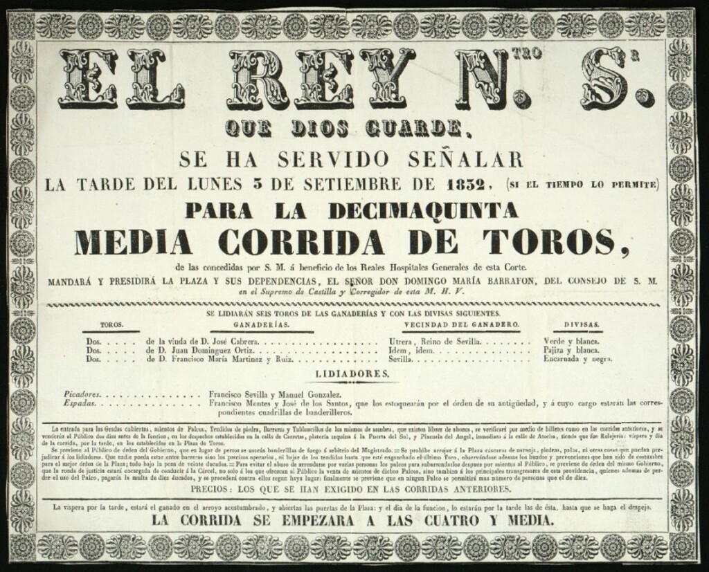 Miniatura de Corrida de toros celebrada el día 7 de septiembre de 1832