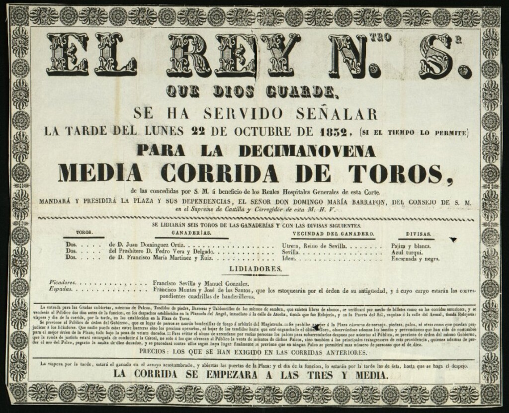 Miniatura de Corrida de toros celebrada el día 22 de octubre de 1832