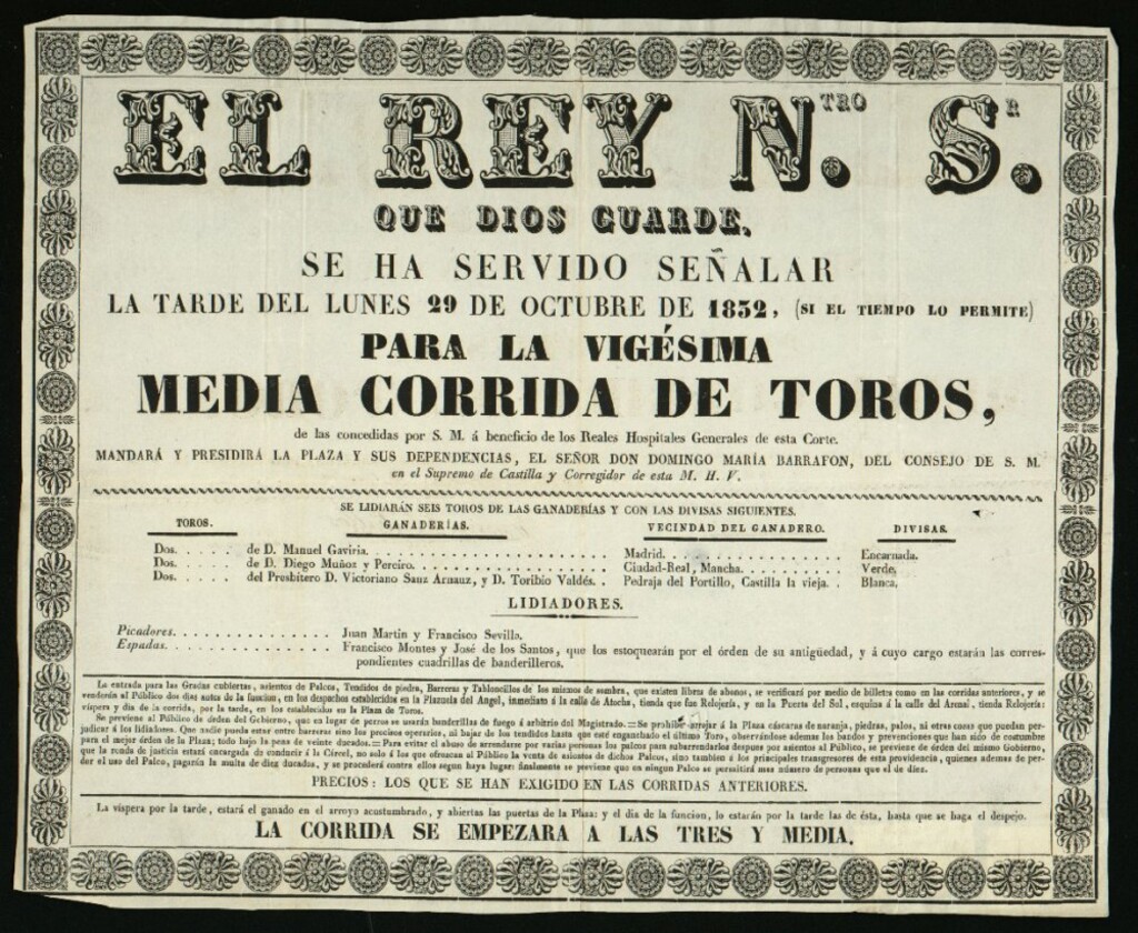 Miniatura de Corrida de toros celebrada el día 29 de octubre de 1832