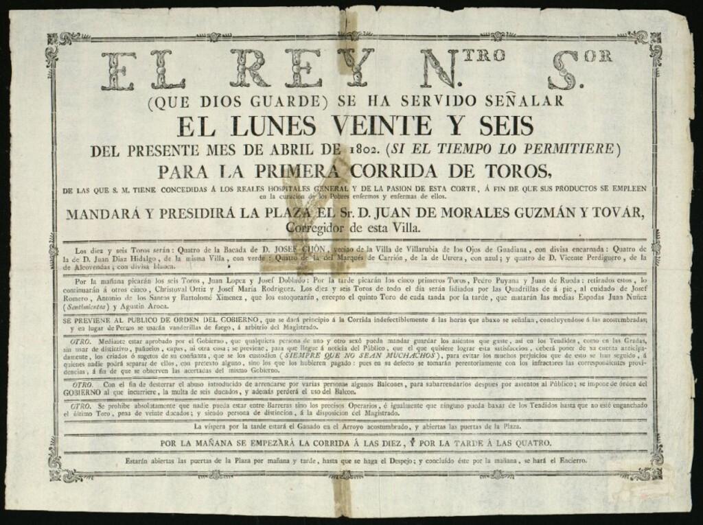 Miniatura de Corrida de toros celebrada el día 26 de abril de 1802