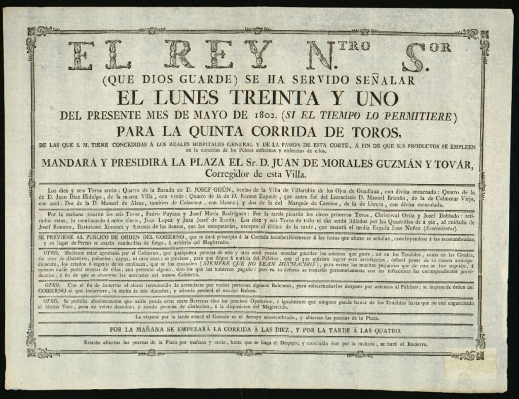 Miniatura de Corrida de toros celebrada el día 30 de mayo de 1802