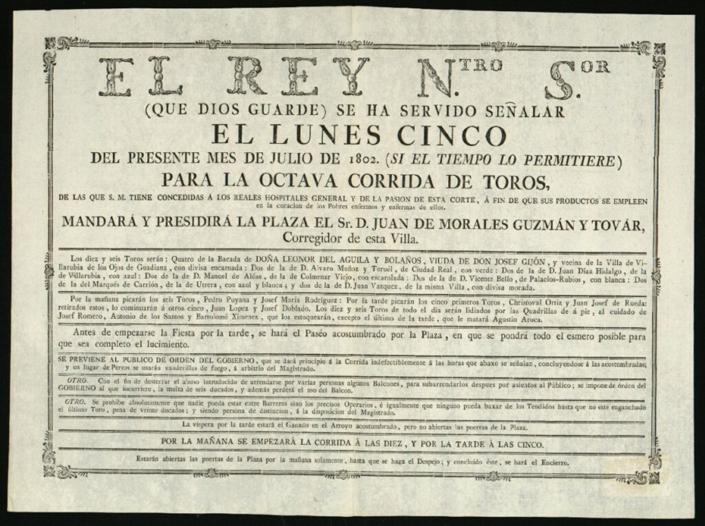 Miniatura de Corrida de toros celebrada el día 5 de julio de 1802