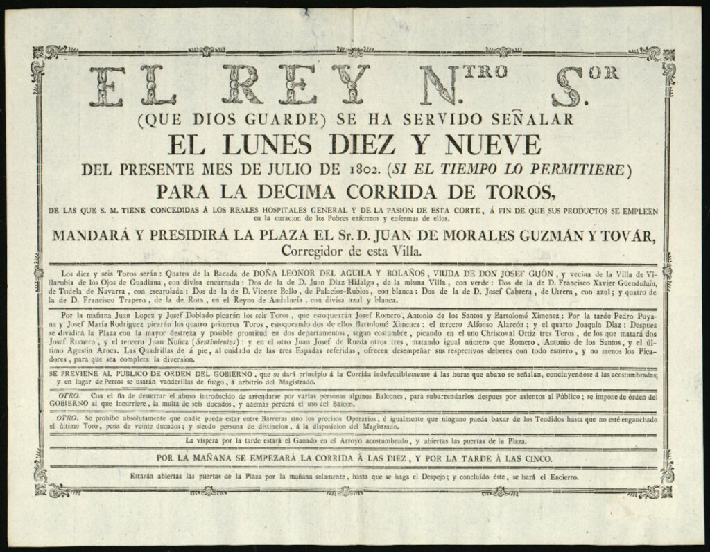 Miniatura de Corrida de toros celebrada el día 19 de julio de 1802