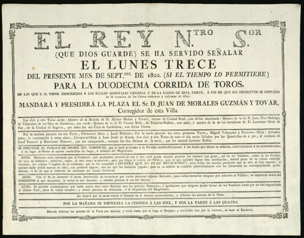 Miniatura de Corrida de toros celebrada el día 13 de septiembre de 1802