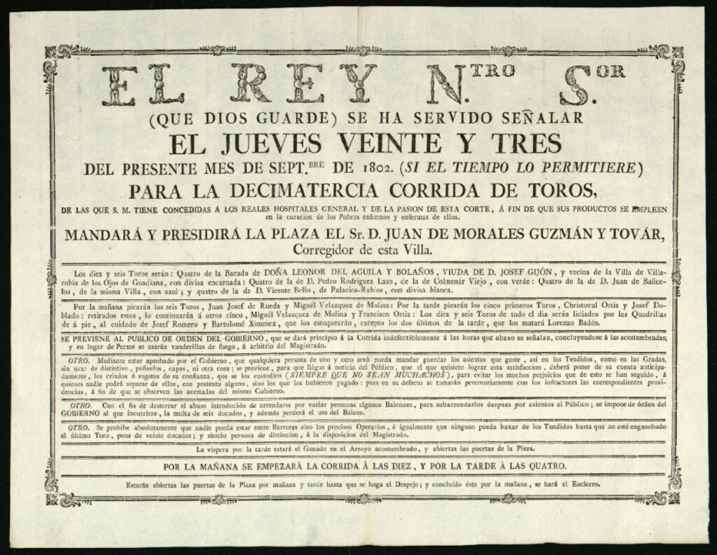 Miniatura de Corrida de toros celebrada el día 23 de septiembre de 1802