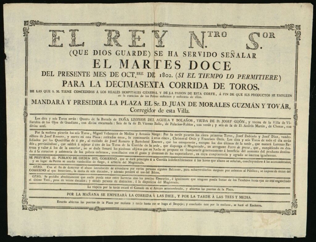 Miniatura de Corrida de toros celebrada el día 12 de octubre de 1802