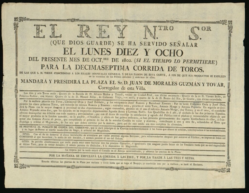 Miniatura de Corrida de toros celebrada el día 18 de octubre de 1802