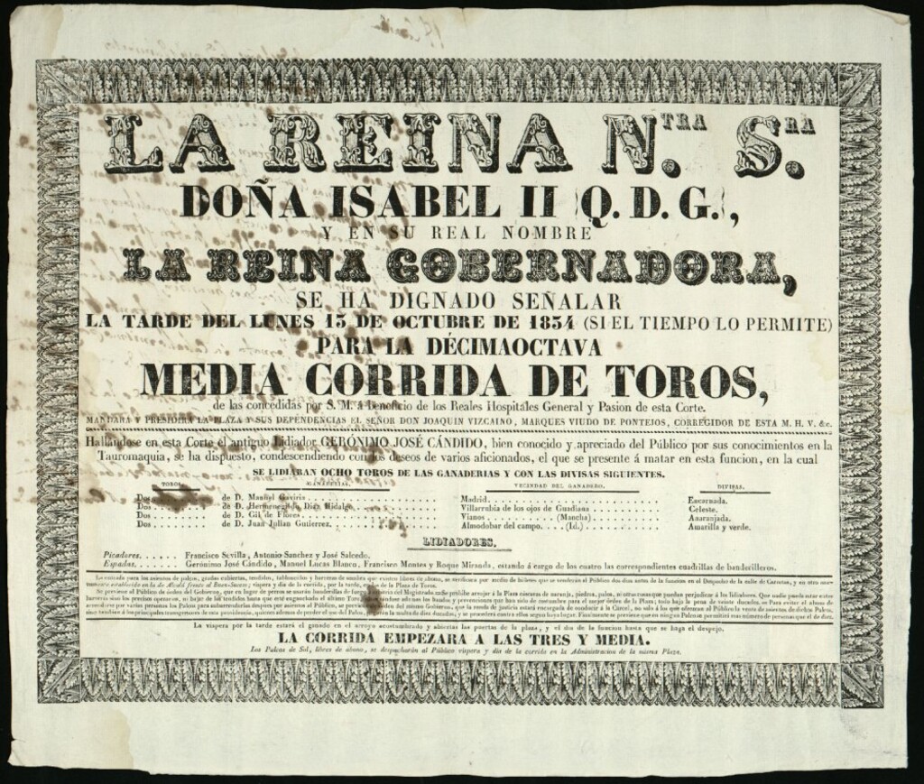 Miniatura de Corrida de toros celebrada el día 13 de octubre de 1834