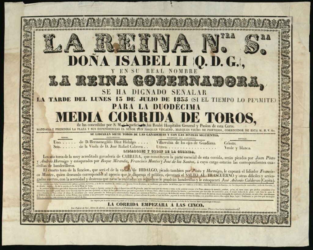 Miniatura de Corrida de toros celebrada el día 13 de julio de 1835