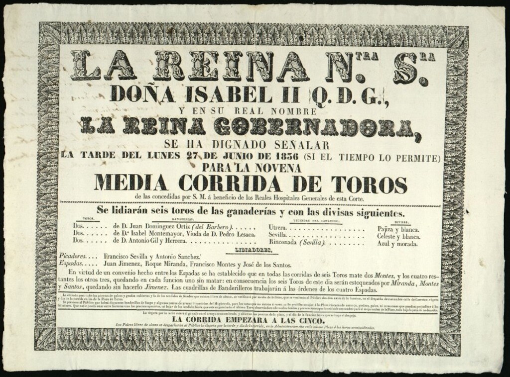 Miniatura de Corrida de toros celebrada el día 27 de junio de 1836