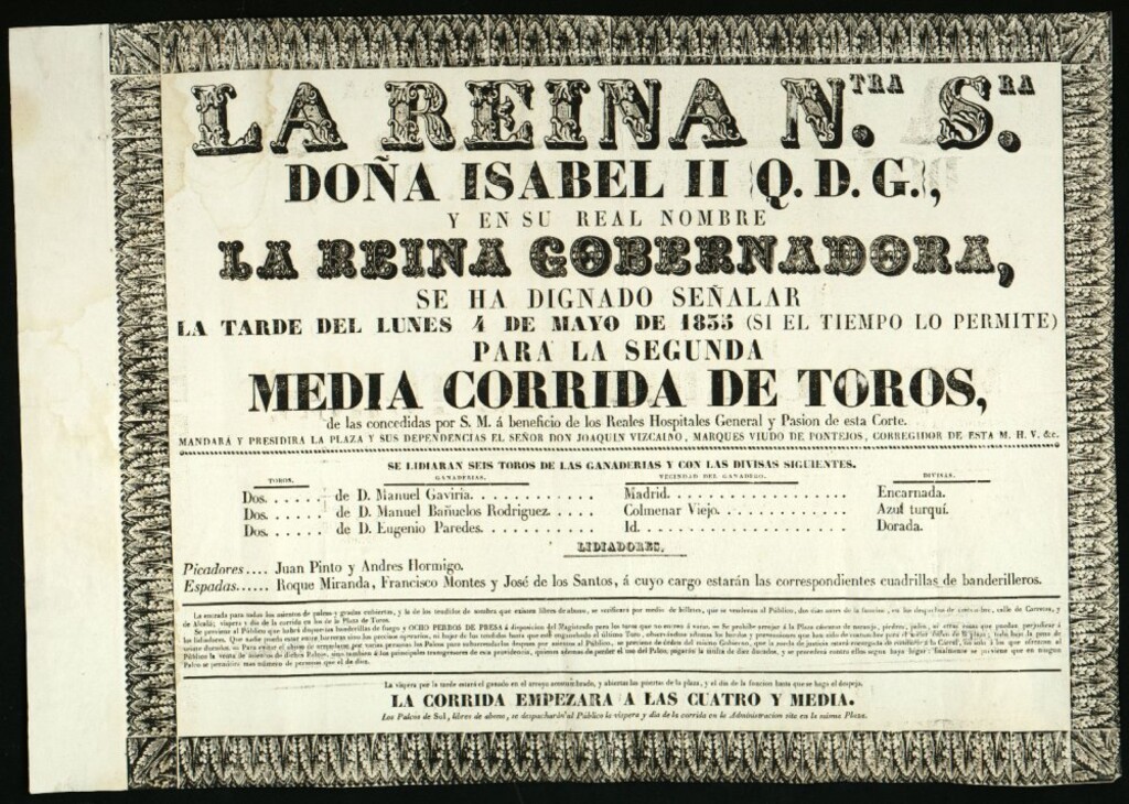 Miniatura de Corrida de toros celebrada el día 4 de mayo de 1835