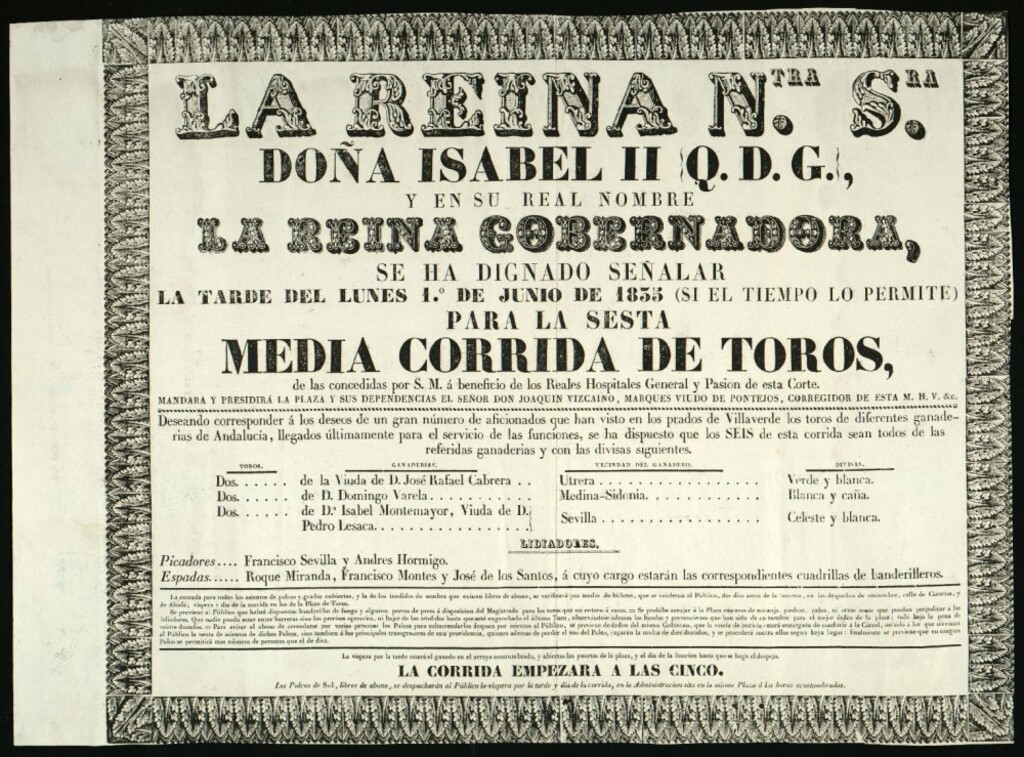 Miniatura de Corrida de toros celebrada el día 1 de junio de 1835