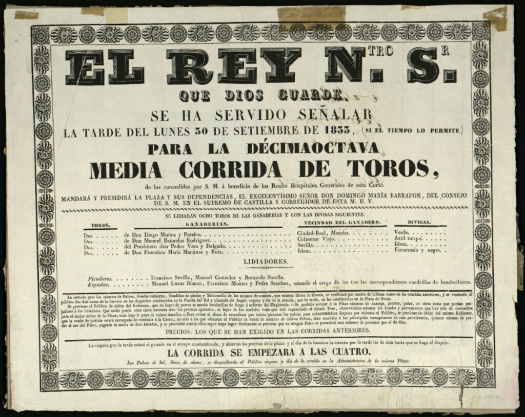 Miniatura de Media corrida de toros celebrada el día 30 de septiembre de 1833