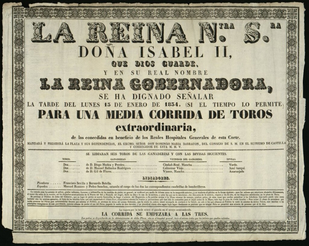 Miniatura de Corrida de toros celebrada el día 13 de enero de 1834