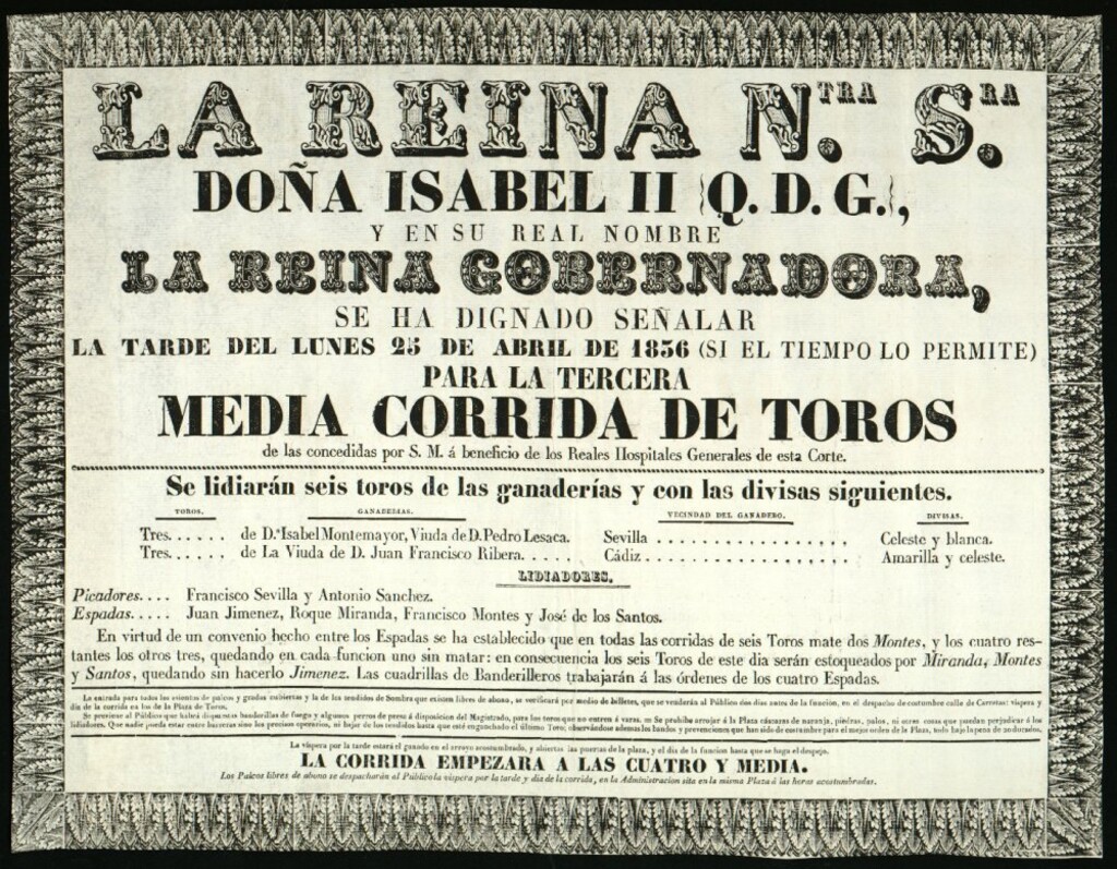Miniatura de Corrida de toros celebrada el día 25 de abril de 1836