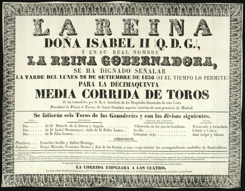 Miniatura de Corrida de toros celebrada el día 26 de septiembre de 1836