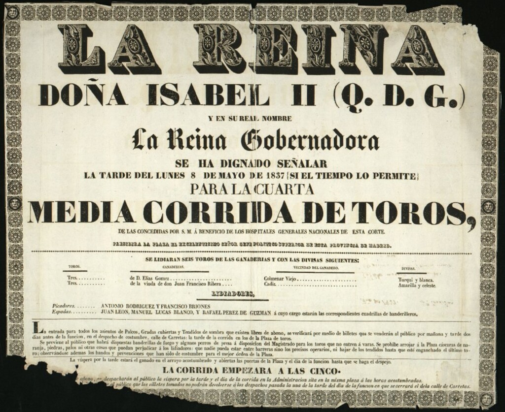 Miniatura de Corrida de toros celebrada el día 8 de mayo de 1837